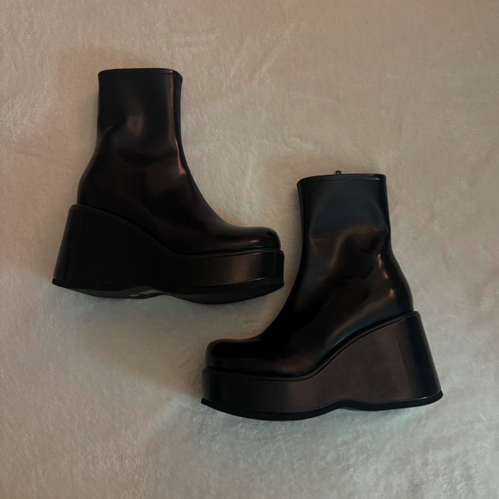 Black Platform Ankle Boots